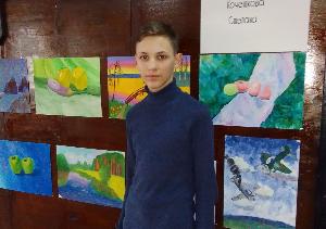 Выставка работ учащегося живописного отделения Кочеткова Степана